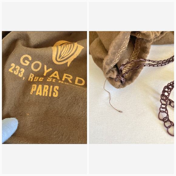 GOYARD Bundle 2 Large Dust Bag Brown 100% Cotton EUC Flannel - Picture 5 of 9